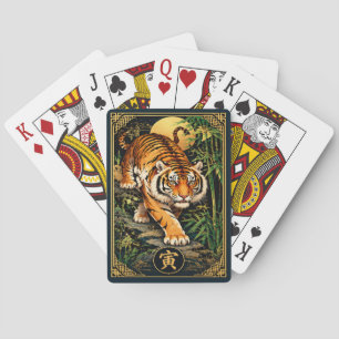 Chinesische Sternzeichen-Tiger-Golden-Mond-Spielka Spielkarten