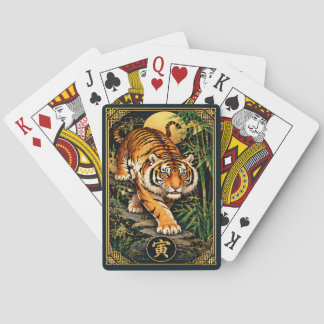 Chinesische Sternzeichen-Tiger-Golden-Mond-Spielka Spielkarten