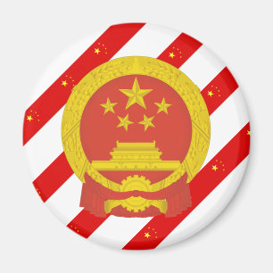 Chinesische Streifenflagge Magnet