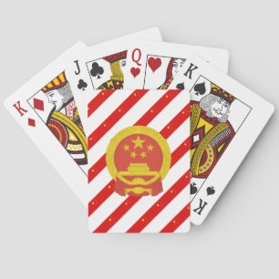 Chinesische Streifenflagge Spielkarten