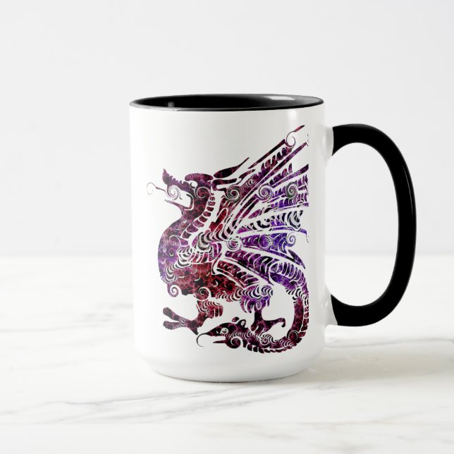 Chinesische Tasse für Rot und Lila Drachenkunst (Rechts)