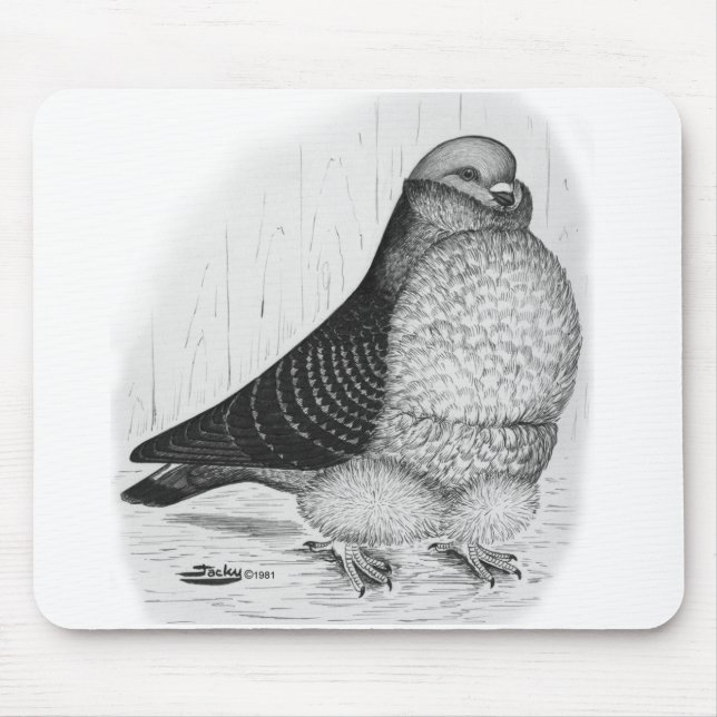Chinesische Taubenfarbe Zeichnend Mousepad (Vorne)