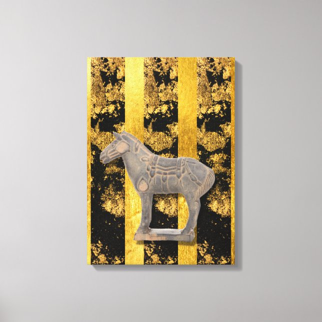 Chinesische Terracotta Horse Canvas Print Leinwanddruck (Vorderseite)