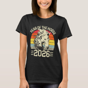 Chinesische Tierkreiszeichen Pferd2026 Dekoratione T-Shirt
