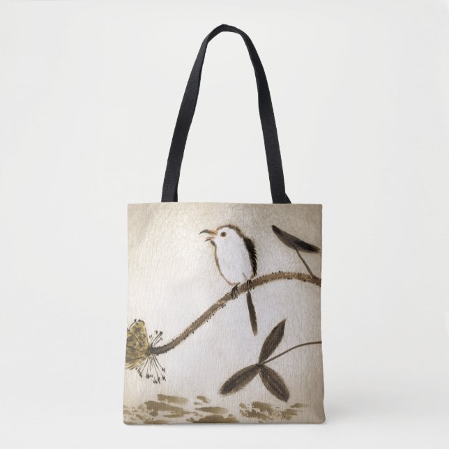 Chinesische traditionelle Tintenmalerei mit Vögeln Tasche (Vorderseite)