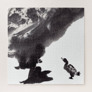 Chinesische Tuschekunst mit Entenmotiv