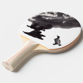 Chinesische Tuschekunst   mit Entenmotiv Tischtennis Schläger
