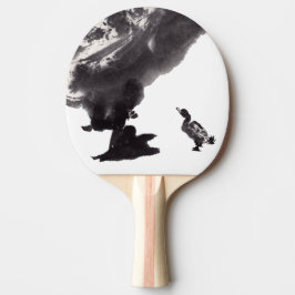 Chinesische Tuschekunst mit Entenmotiv Tischtennis Schläger