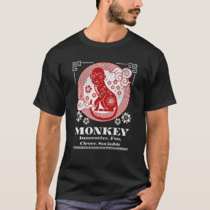 Chinesische Zodiac-Affen-Persönlichkeit T-Shirt