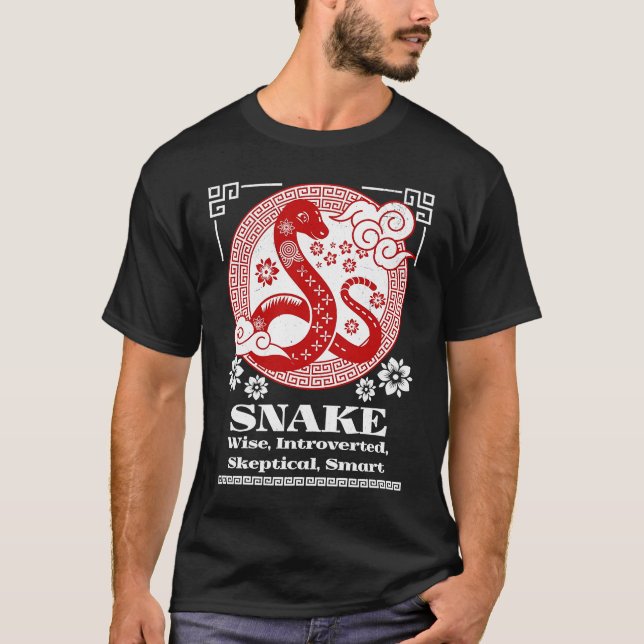 Chinesische Zodiac-Schlange-Persönlichkeit T-Shirt (Vorderseite)