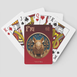 Chinesische Zodiac-Spielkarten - Zeichen des PIG Spielkarten