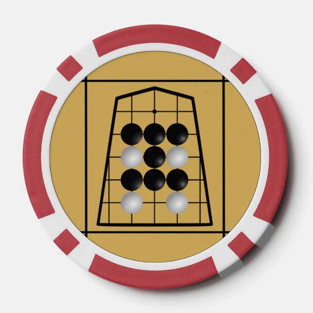 Chinesische Zodiakaluhr Pokerchips (Rückseite)