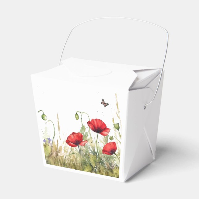 Chinesischer Ausstieg - Rotmohn CT001 Geschenkschachtel (Vorderseite)