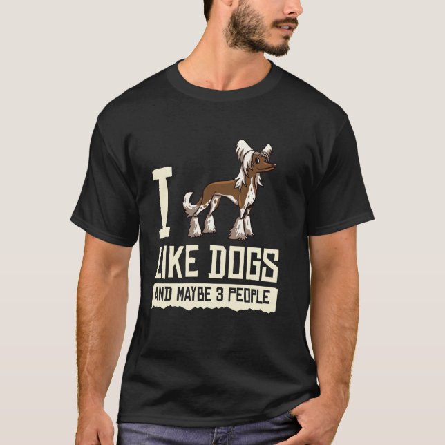 Chinesischer Besitzer von Powderpuff Dog Welpen T-Shirt (Vorderseite)