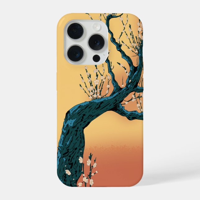 Chinesischer Blütenbaum iPhone 15 Pro Hülle (Rückseite)