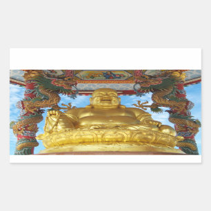 Chinesischer Buddha Rechteckiger Aufkleber