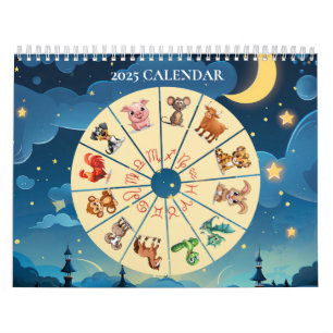 Chinesischer Clipart Zodiac 2025 Kalender