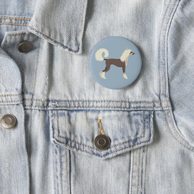 Chinesischer Crested Hund Button (Beispiel)