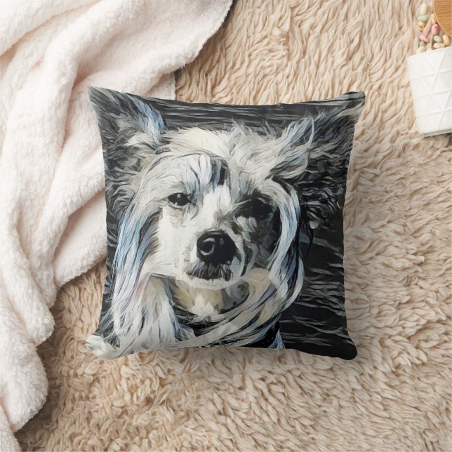 Chinesischer Crested Hund Kissen (Decke)