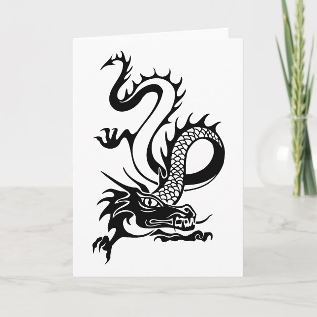 Chinesischer Drache (13) Feiertagskarte (Vorderseite)