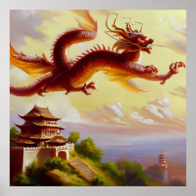 Chinesischer Drache (5) Poster (Vorne)