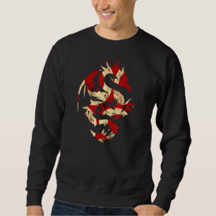 Chinesischer Drache Asiatischer Feuerdrache Flying Sweatshirt