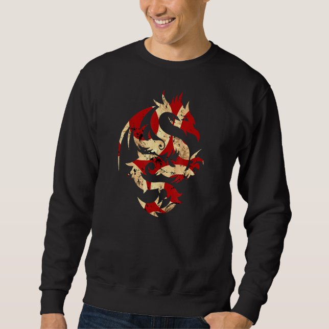 Chinesischer Drache Asiatischer Feuerdrache Flying Sweatshirt (Vorderseite)
