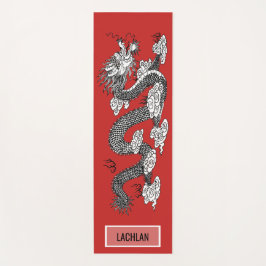 Chinesischer Drache auf dem Roten Individuelle Nam Yogamatte