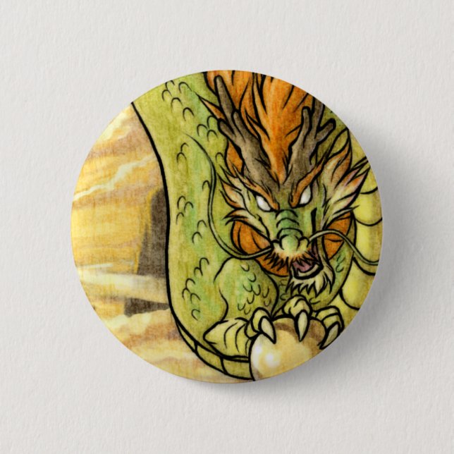 Chinesischer Drache Button (Vorderseite)