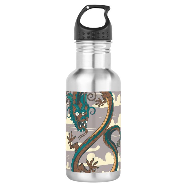 Chinesischer Drache Edelstahlflasche (Vorderseite)