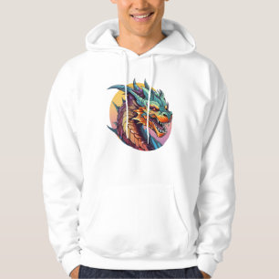 Chinesischer Drache farbiger Cartoon Hoodie