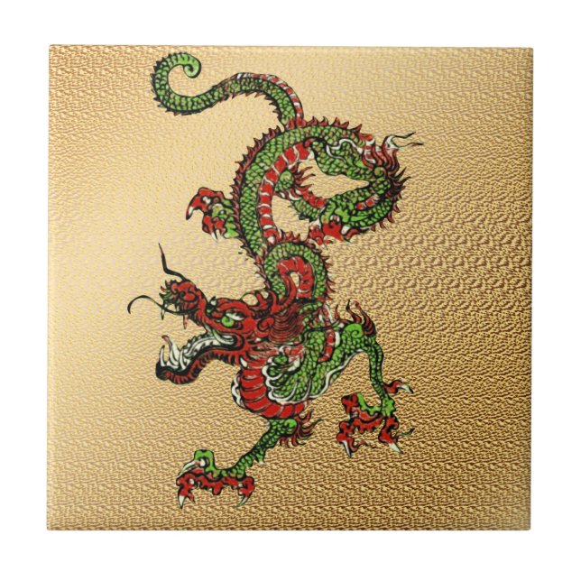 Chinesischer Drache Fliese (Vorderseite)