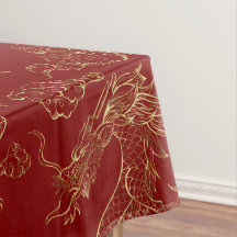 Chinesischer Drache Gold und Dunkelrot