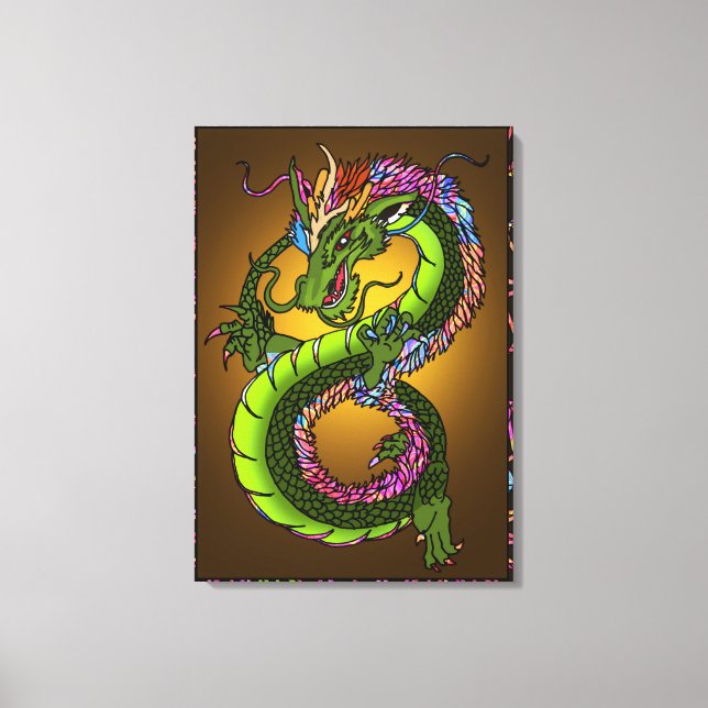 Chinesischer Drache Leinwanddruck (Vorderseite)