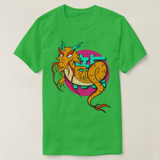 Chinesischer Drache Long Asian Street Style T-Shirt (Design vorne)