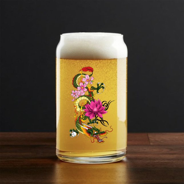 Chinesischer Drache Lotus Cherry Blüten Dosenglas (Von Creator hochgeladen)