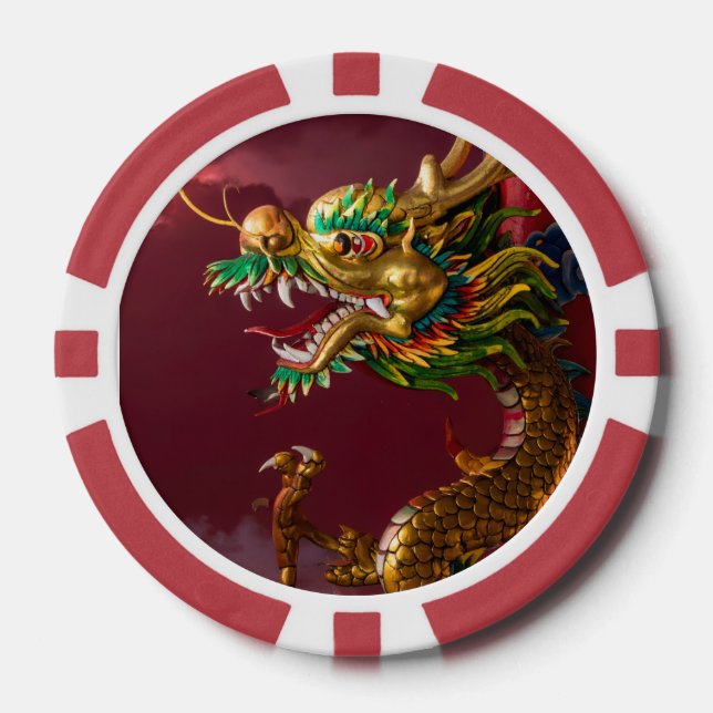 Chinesischer Drache Pokerchips (Vorderseite)