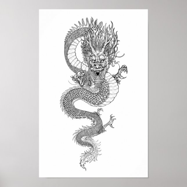Chinesischer Drache Poster (Vorne)