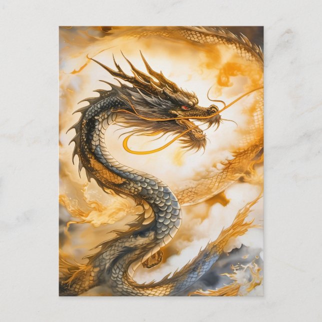 Chinesischer Drache Postkarte (Vorderseite)