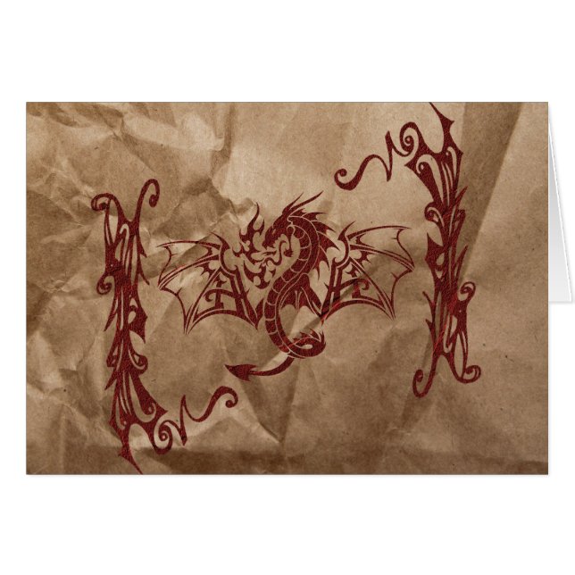 Chinesischer Drache, Roter Drache, Fantasie, Mytho (Vorderseite (Horizontal))