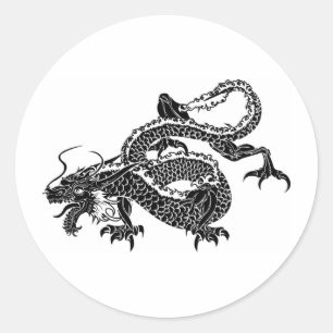Chinesischer Drache Runder Aufkleber