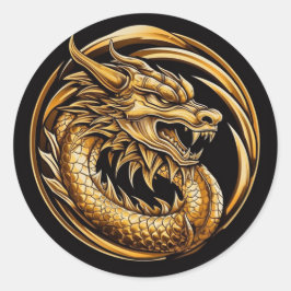 Chinesischer Drache Runder Aufkleber