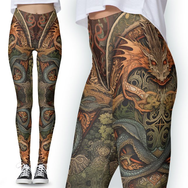 Chinesischer Drache Tattoo Art Leggings (Von Creator hochgeladen)