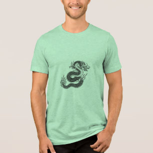 Chinesischer Drache – Traditionelles T-Shirt in Ti Tri-Blend Shirt