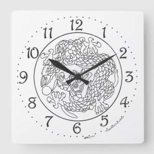 Chinesischer Drache Wanduhr