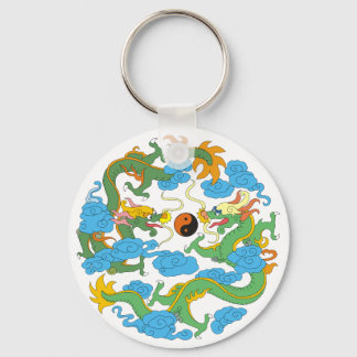 Chinesischer Drache Yin Yang Schlüsselanhänger