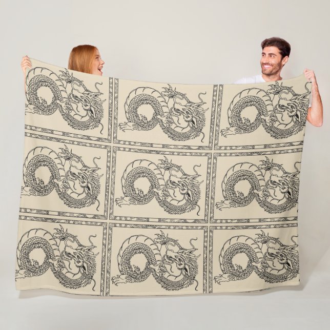 Chinesischer Drachenblanket (transparent) Fleecedecke (Beispiel)