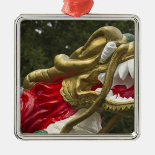 Chinesischer Drachenboot-Figurenkopf, Stanley Park Ornament Aus Metall