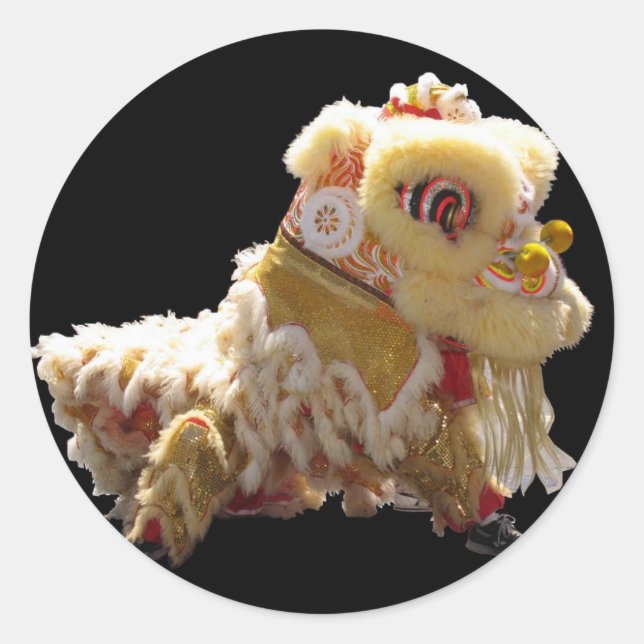 Chinesischer Drachensticker Runder Aufkleber (Vorderseite)