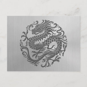 Chinesischer Drachenzirkel mit Effekt aus rostfrei Postkarte
